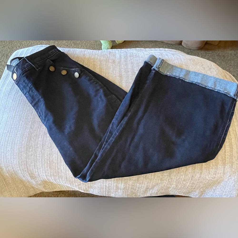 Democracy Sailor Button Cuffed Skyrise Jeans